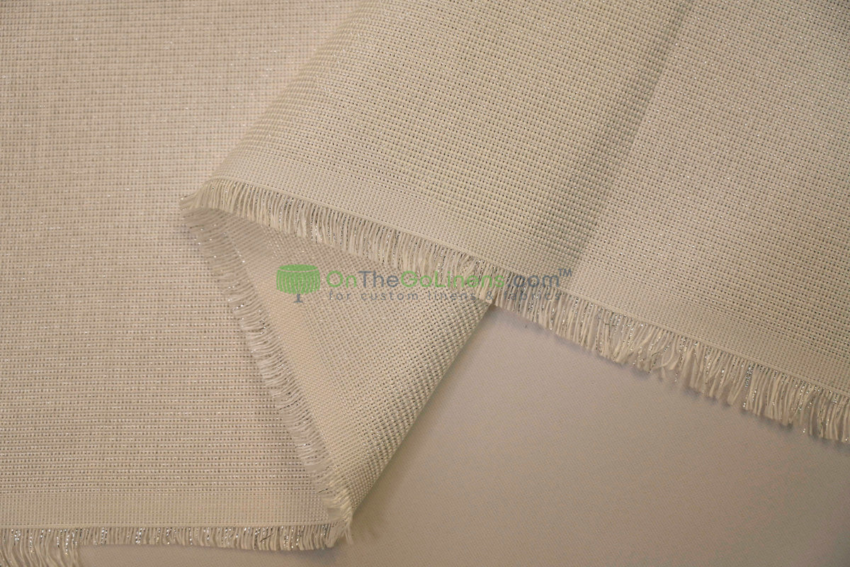 Metallic Vintage Linen Table Runners | Metallic Burlap Runners for Events and Decor | 100% Polyester |