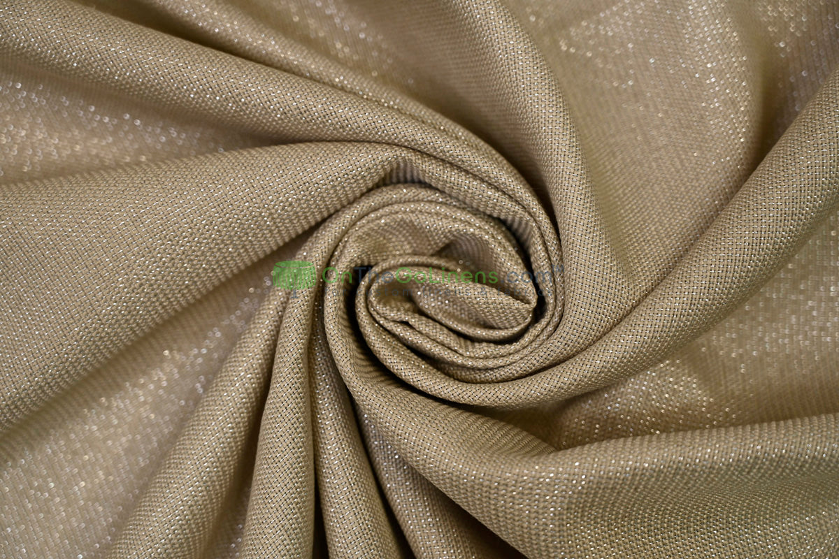 Metallic Vintage Linen Tablecloth | Metallic Burlap Table Linen | 100% Polyester |