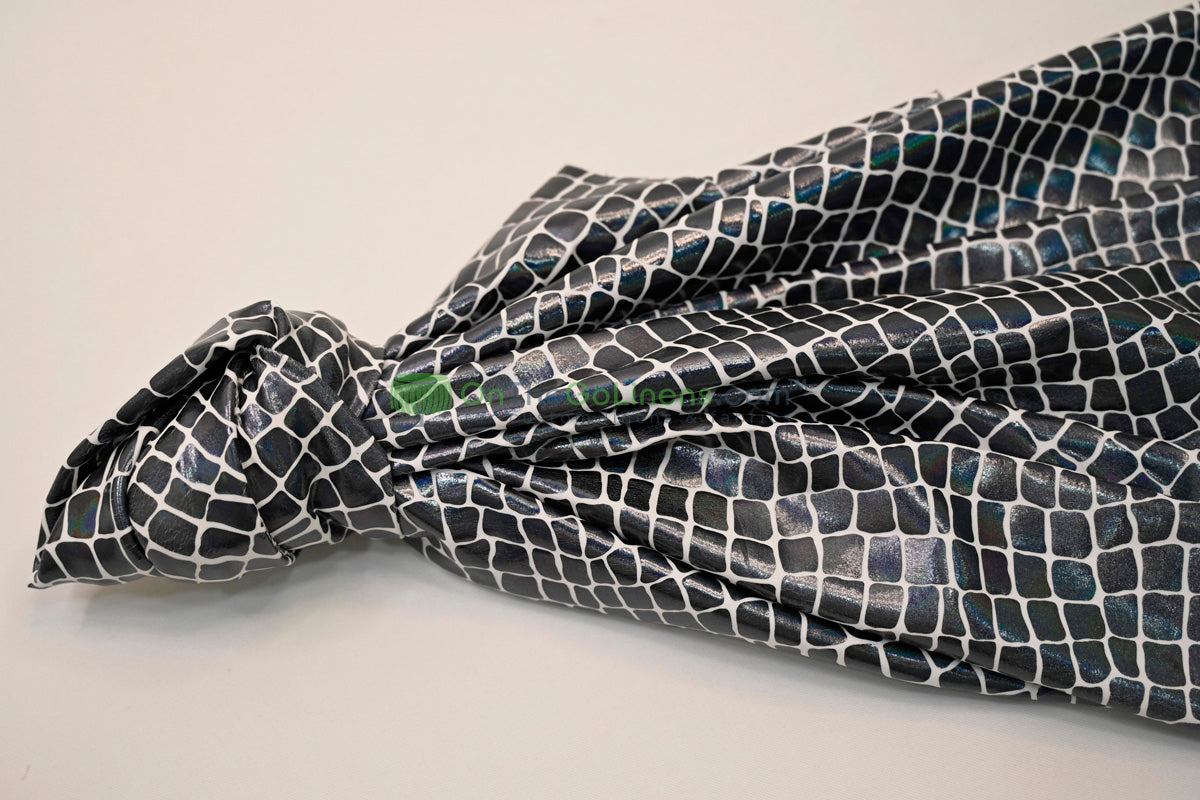 Anaconda Hologram Spandex Fabrics | Dancewear Spandex Fabric | 60" Wide |