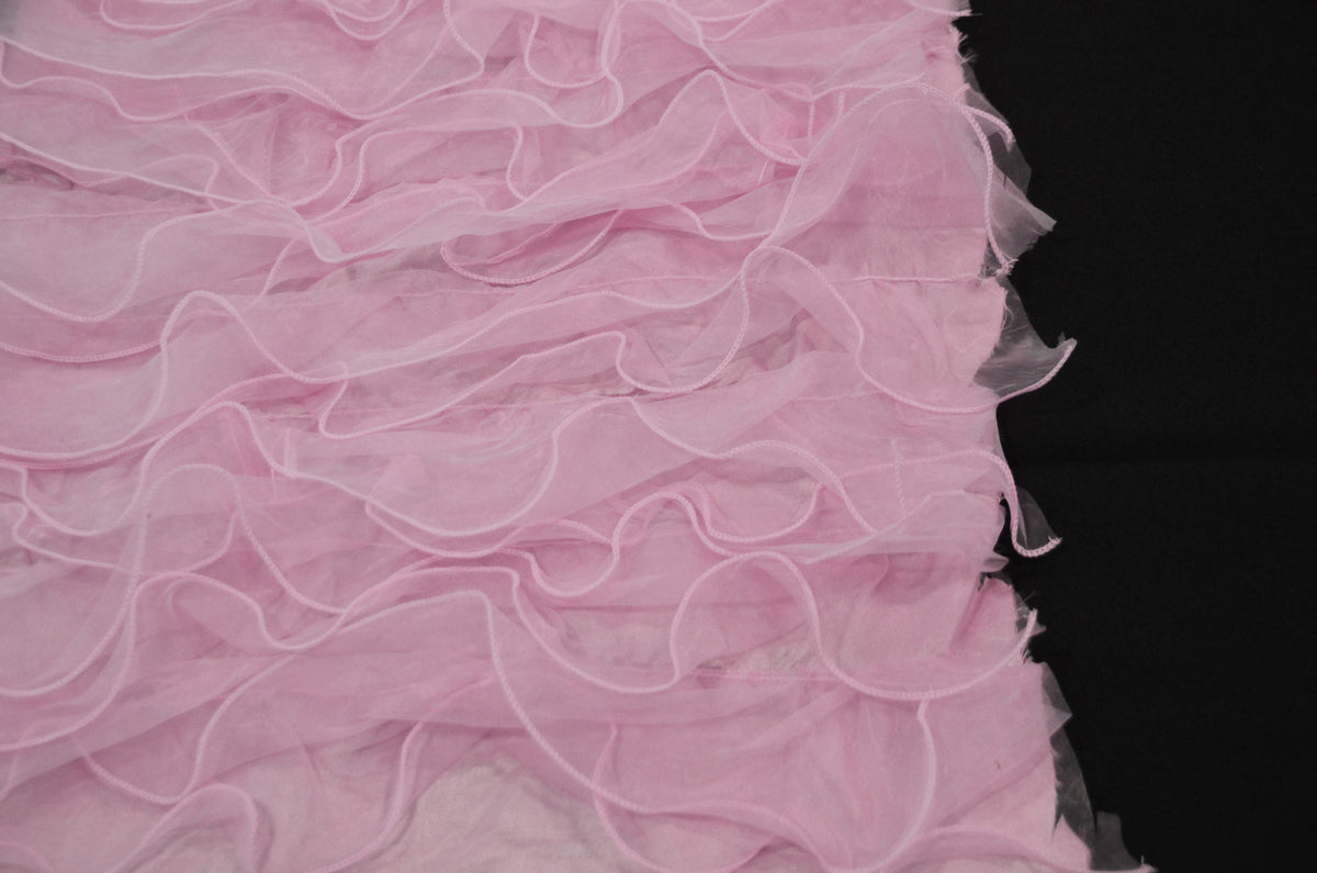 Layered Ruffle Taffeta Fabric by the Yard 57" Wide Organza Ruffled Taffeta