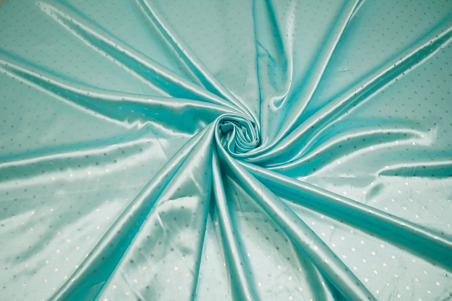 Mini Star Charmeuse Satin Tablecloths | Star Satin Fabric Table Linen | White, Pink, Blue |