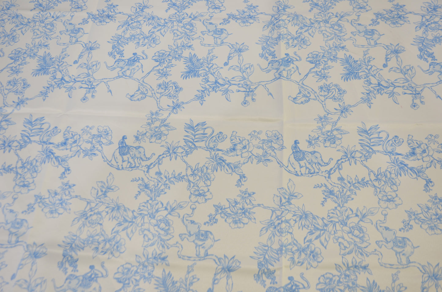 Ben Toile Print Fabric by the Yard | French Style Toile Satin Print Fabric | 60" Wide | 100% Polyester |