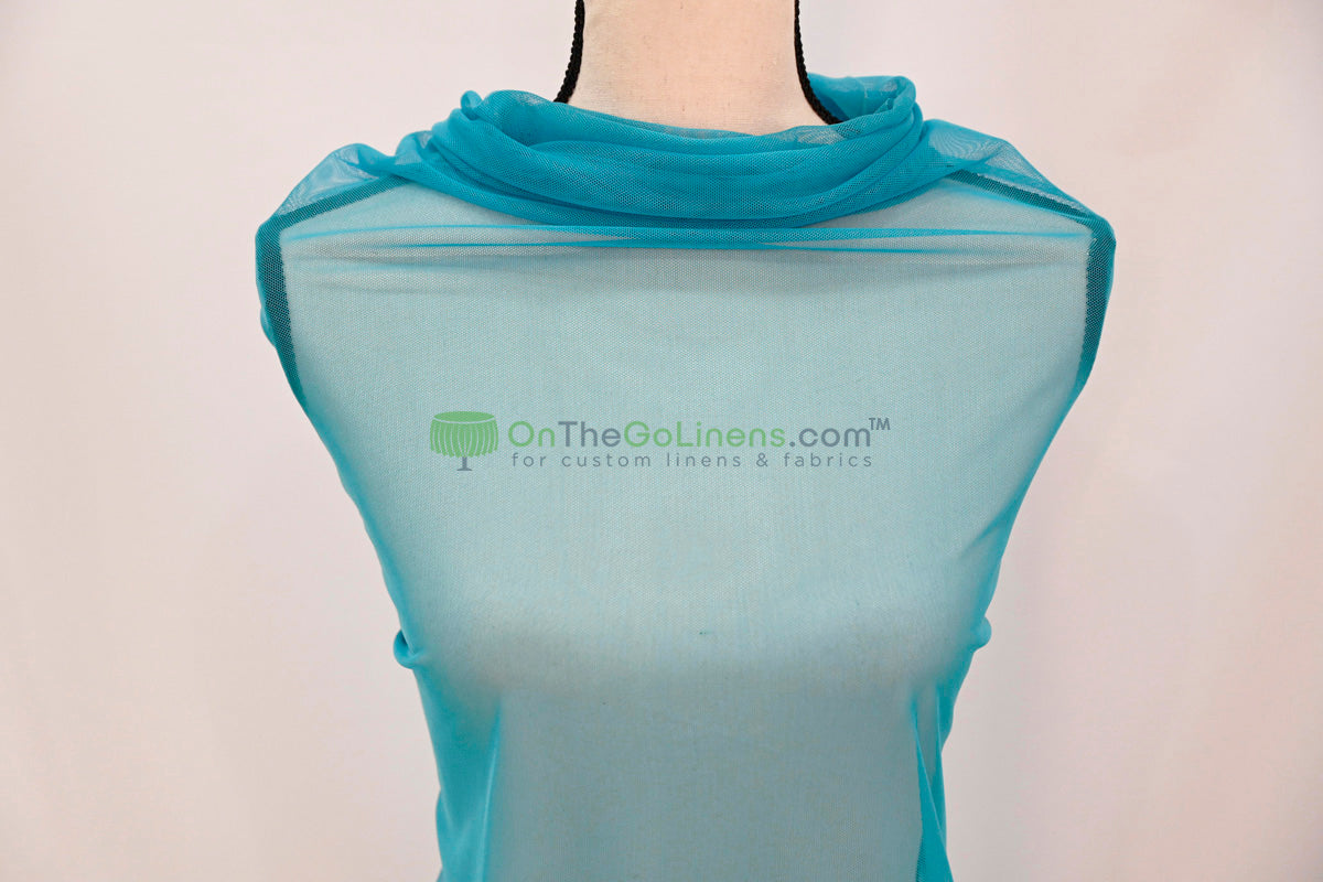Power Mesh Spandex Fabric by the Yard | 60" Wide | Multiple Colors | 80/20 Nylon Spandex Blend |