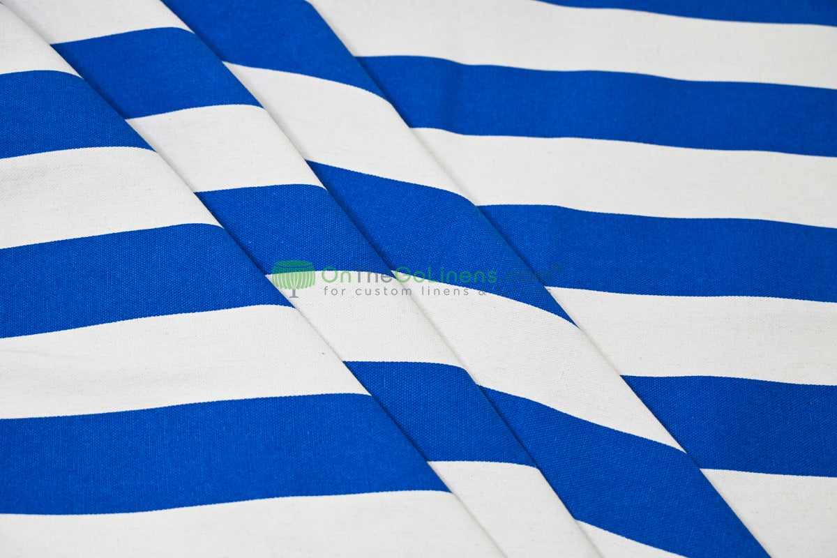 100% Cotton Canvas 2" Stripe Fabric | Sold by the Yard | Four Colors Available | 60" Wide |