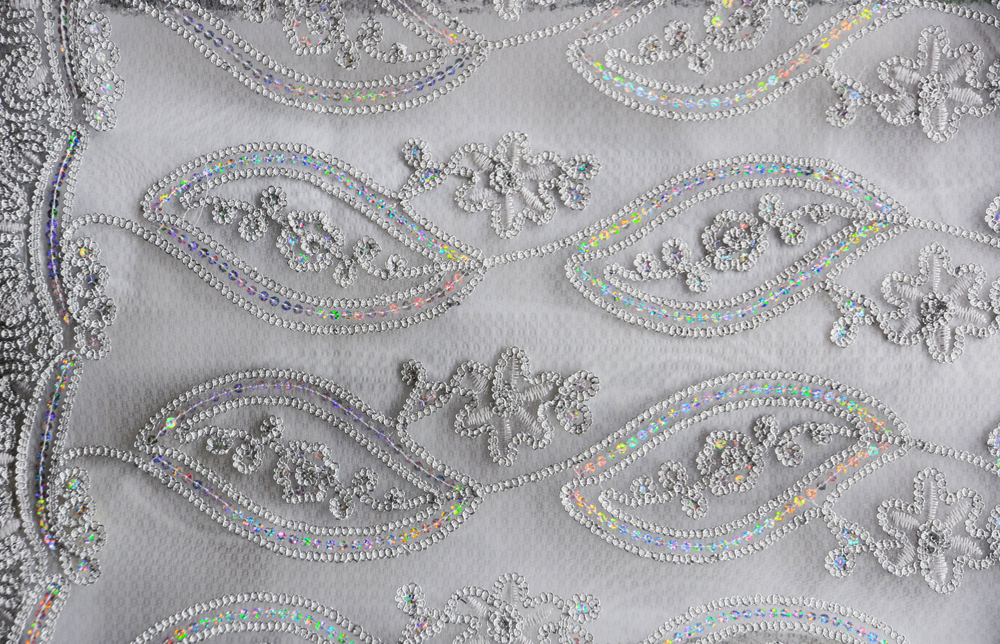 Coco Mango Embroidery Table Overlay & Table Banquet | Gold and Silver Metallic Embroidery Table Overlays |