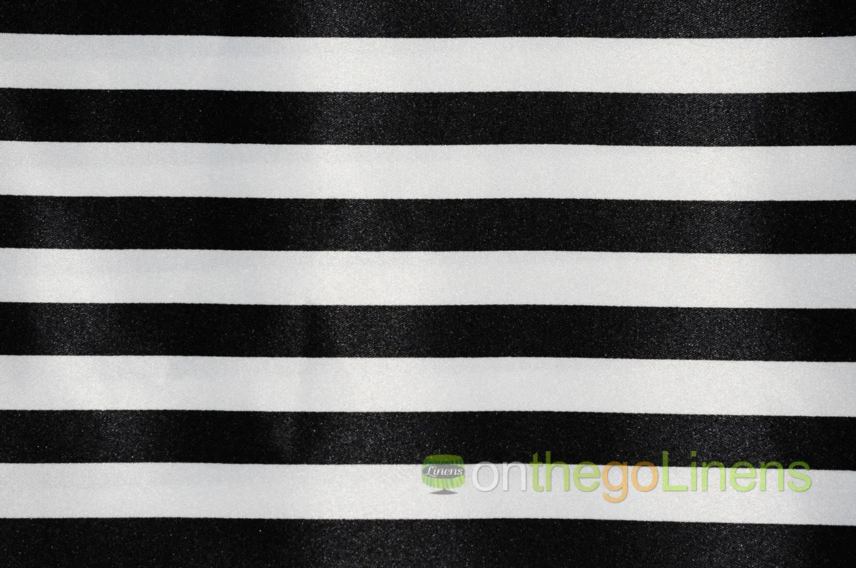 1" Stripe Lamour Satin Prints Fabrics | 60" Wide| 100% Polyester | Four colors Available |