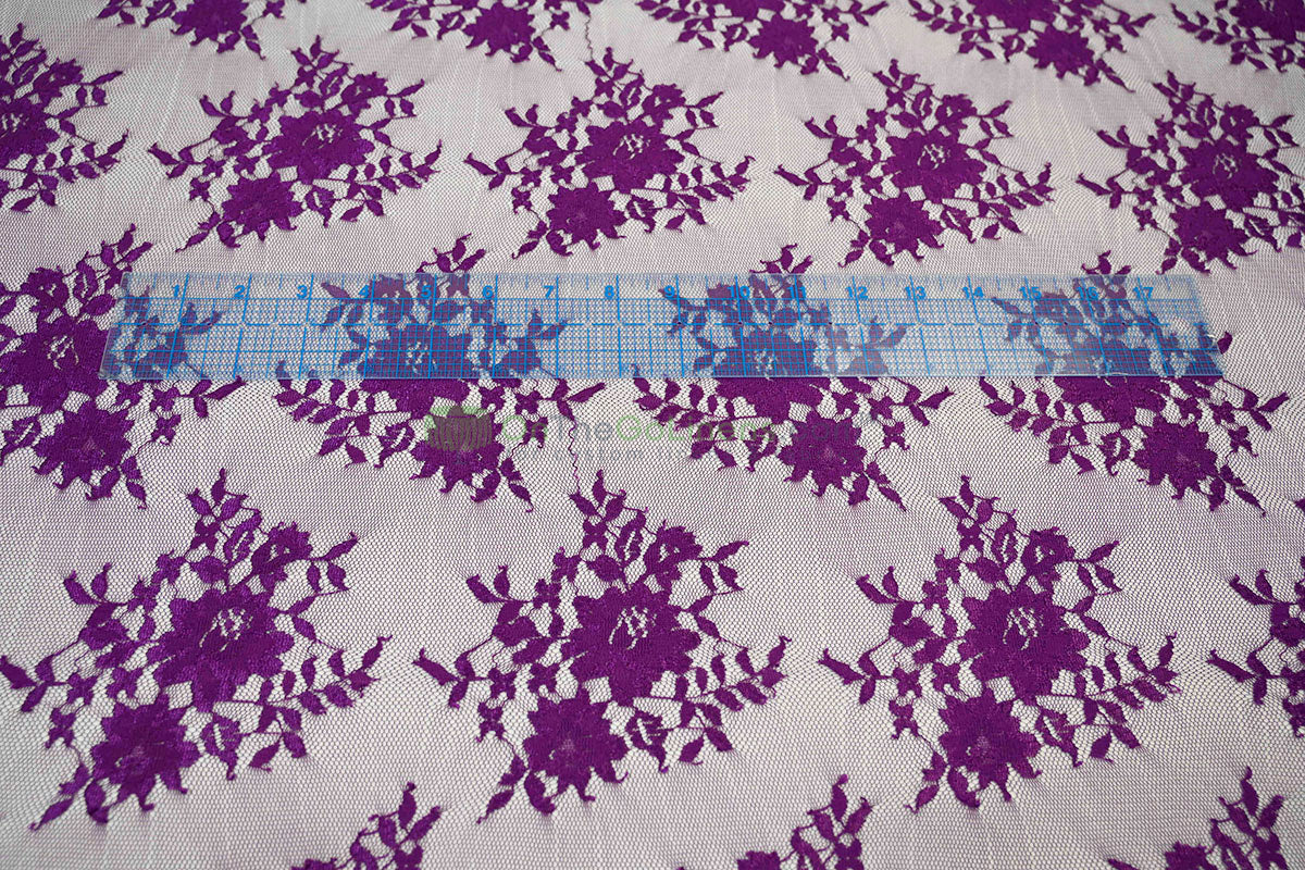 Chantilly Lace Fabric | Elegant Floral Lace | Lightweight & Sheer | Ideal for Bridal & Evening Wear