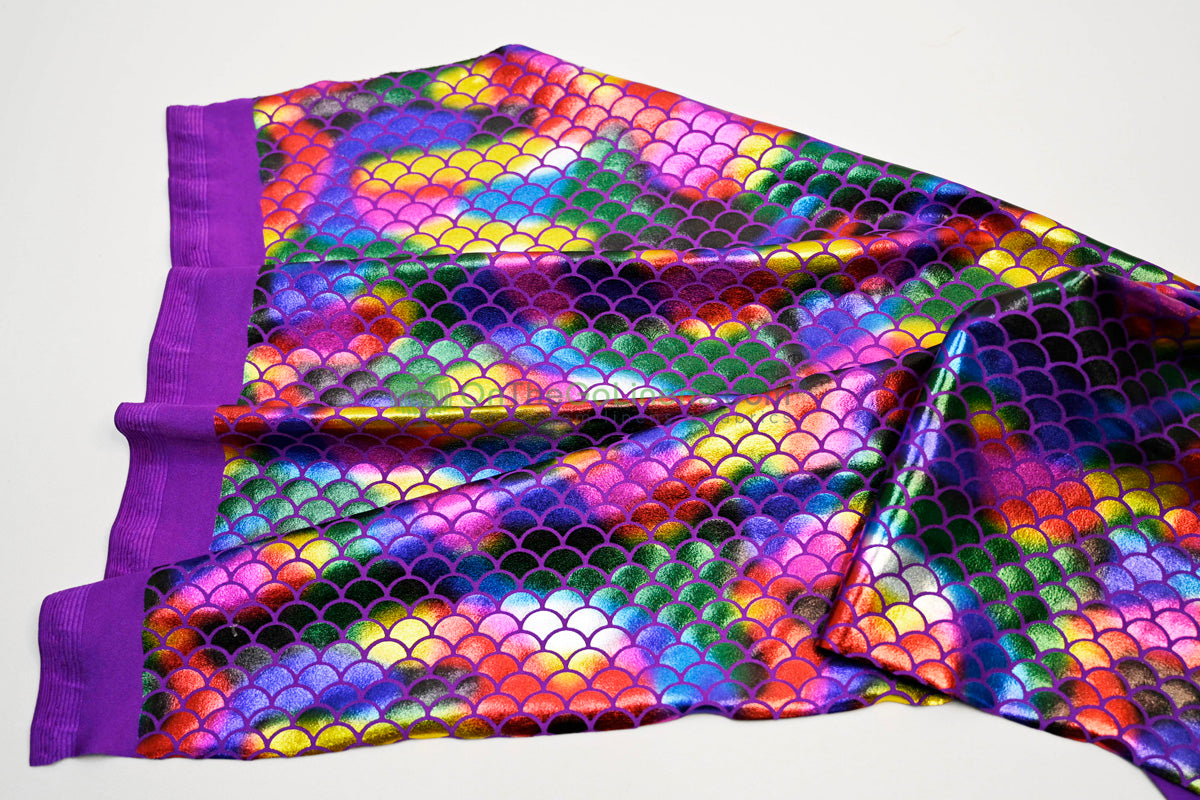 Paradise Mermaid Hologram Spandex Fabric | Fish Scale Spandex Dancewear Fabric | 60" Wide |