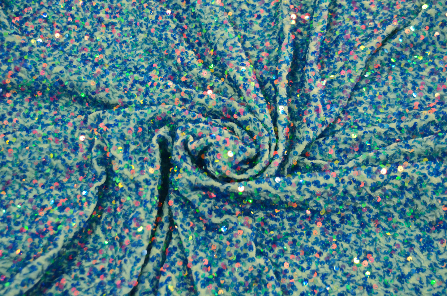 Sequins Stretch Velvet Fabric by the Yard | Sequins Velvet Fabric | 60" wide | Multiple Colors |