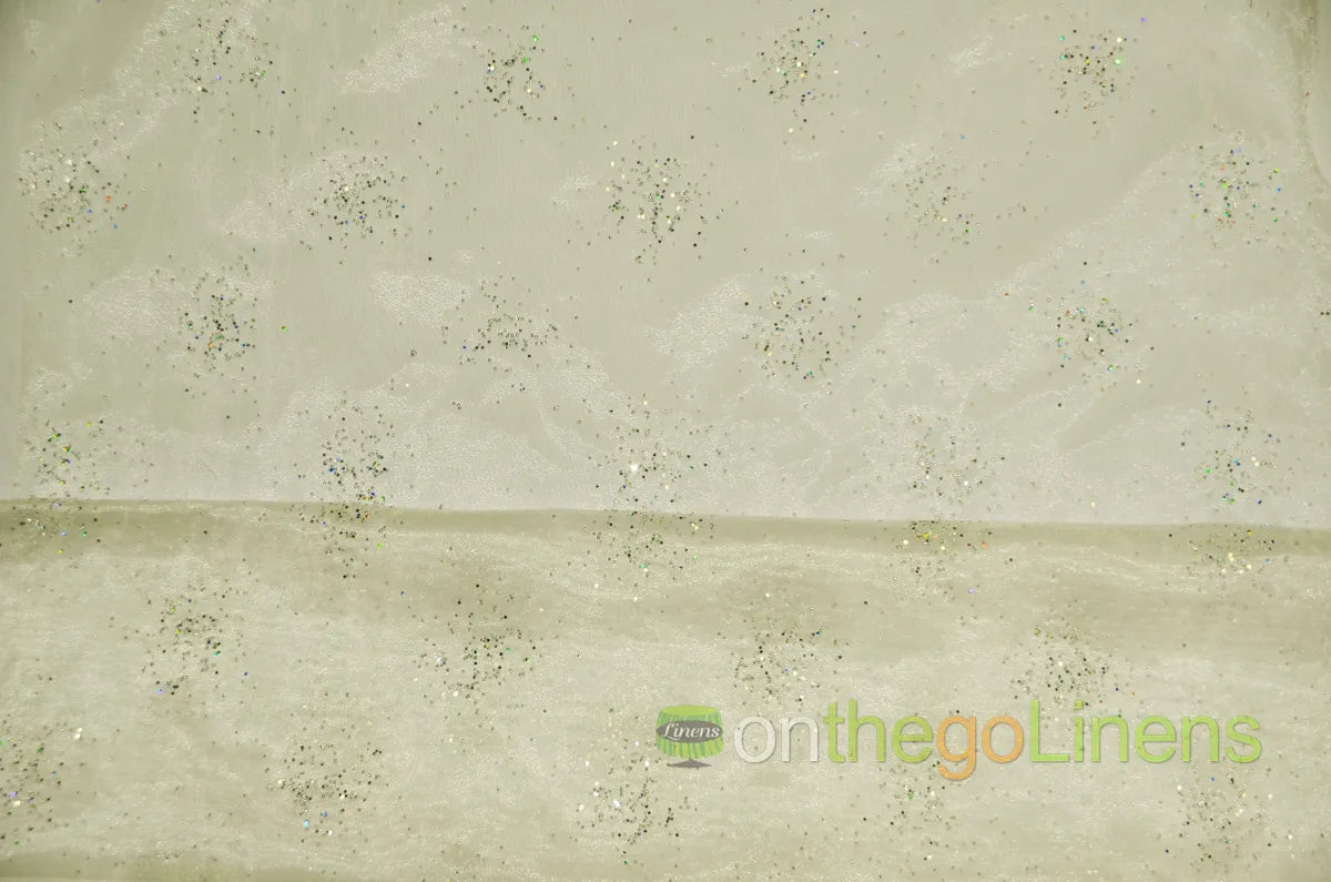 Ivory Sparkle Organza