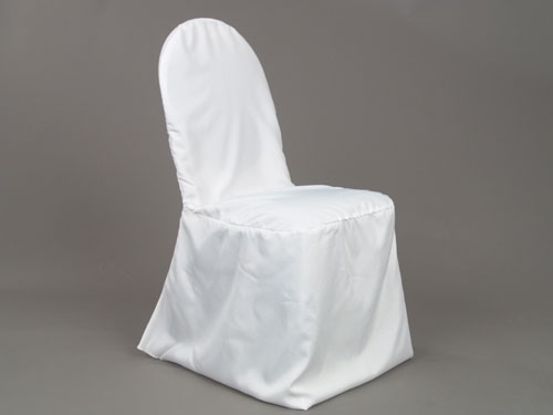 Polyester Banquet Chair Cover | White Ivory Black Banquet Chair Covers | 150gsm | Econoline Ready To Ship |