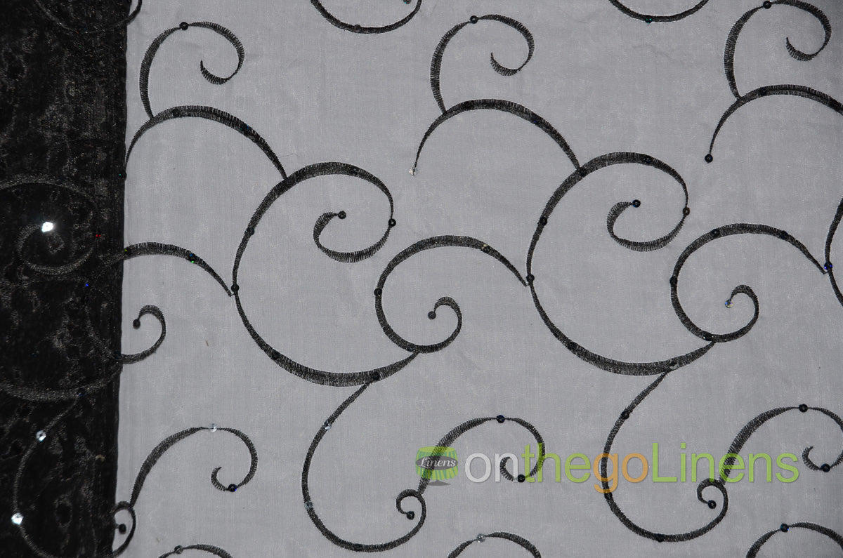 Ferial Sheer Organza Embroidery Fabric by the Yard 54" Wide