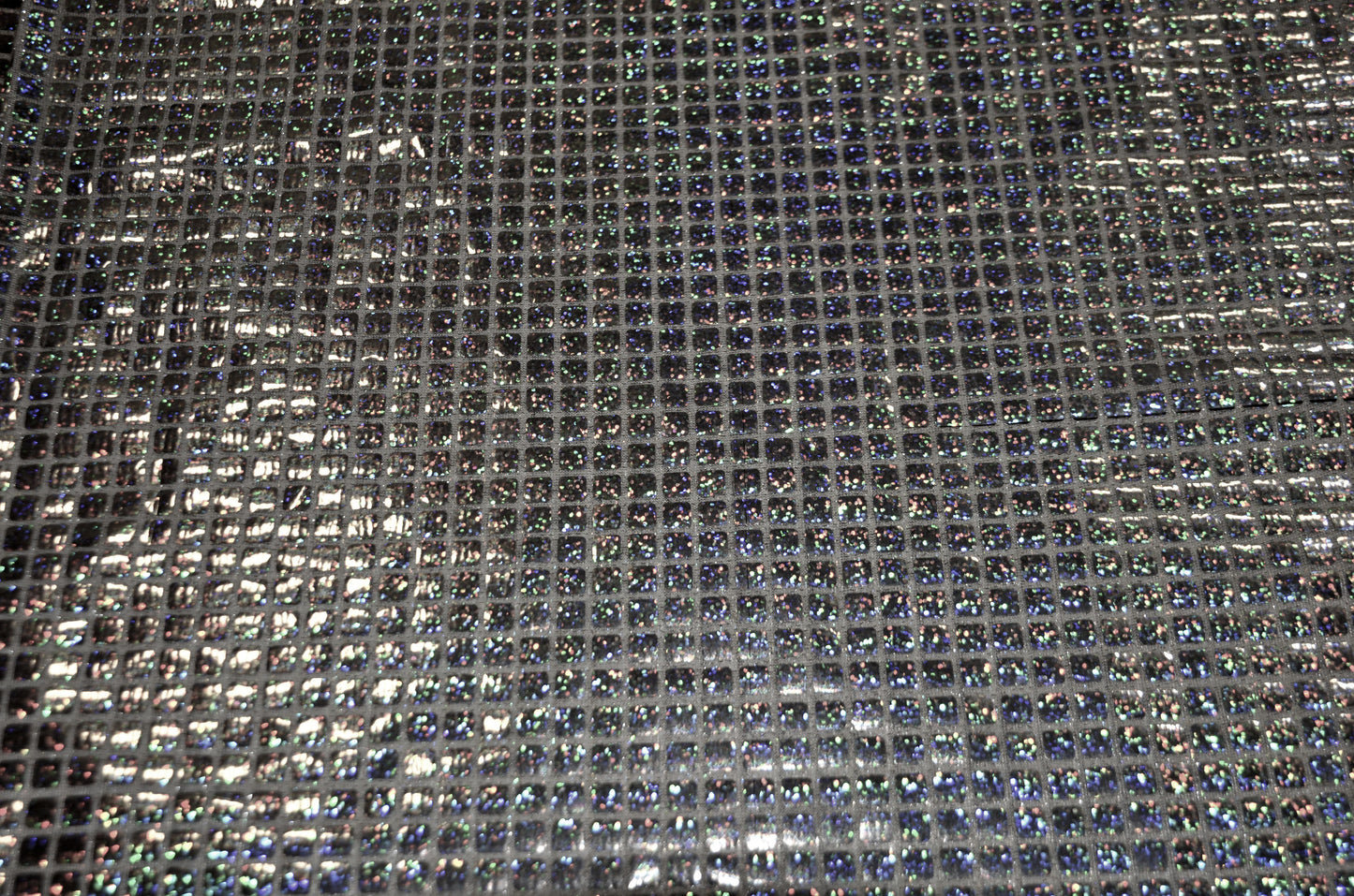 Hologram Quad Sequins Fabric by the Yard | Hologram Square Confetti Sequins Fabric | 45" Wide | Multiple Colors |