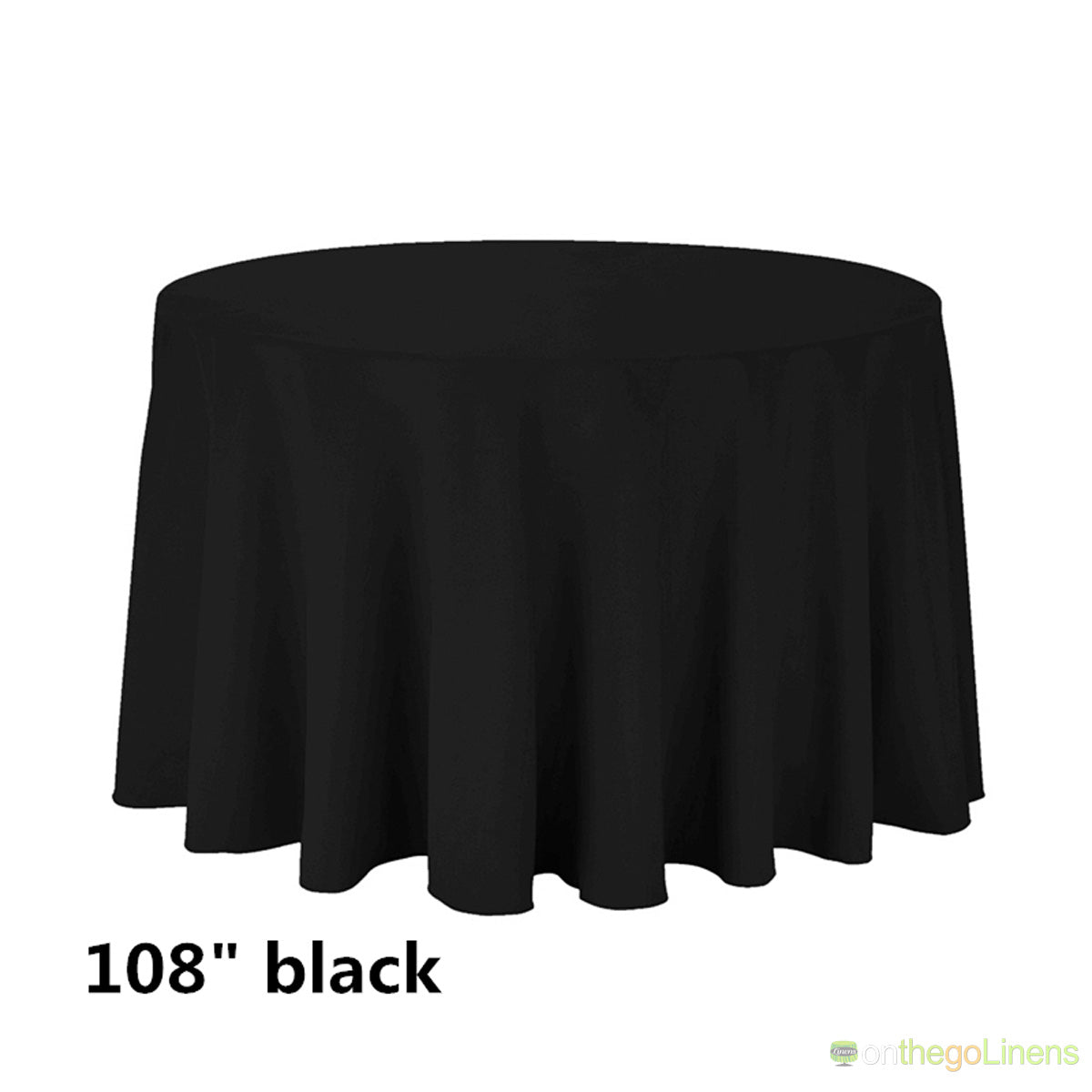 108" Round Polyester Tablecloth Ready to Ship Available in 11 Colors