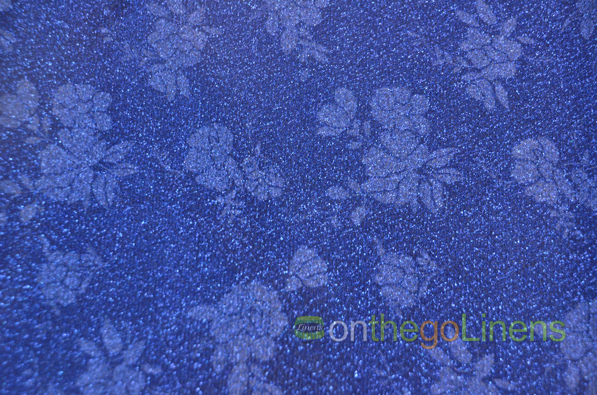 Embossed Floral Lurex Fabric by the Yard | Floral Tinsel Fabric | 60" Wide | 3 Colors |