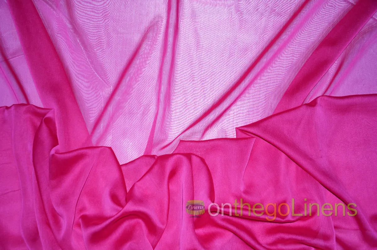 Dark Fuchsia Two Tone Chiffon