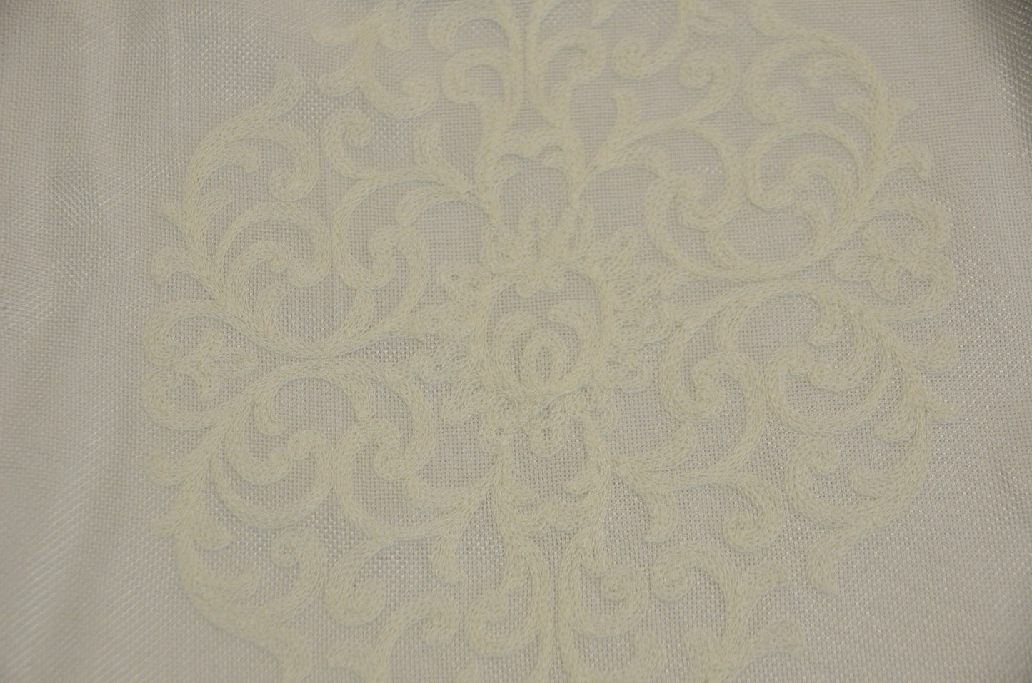 Imitation Linen Fabric with Embossed Embroidery | Two Colors | 60" Wide |