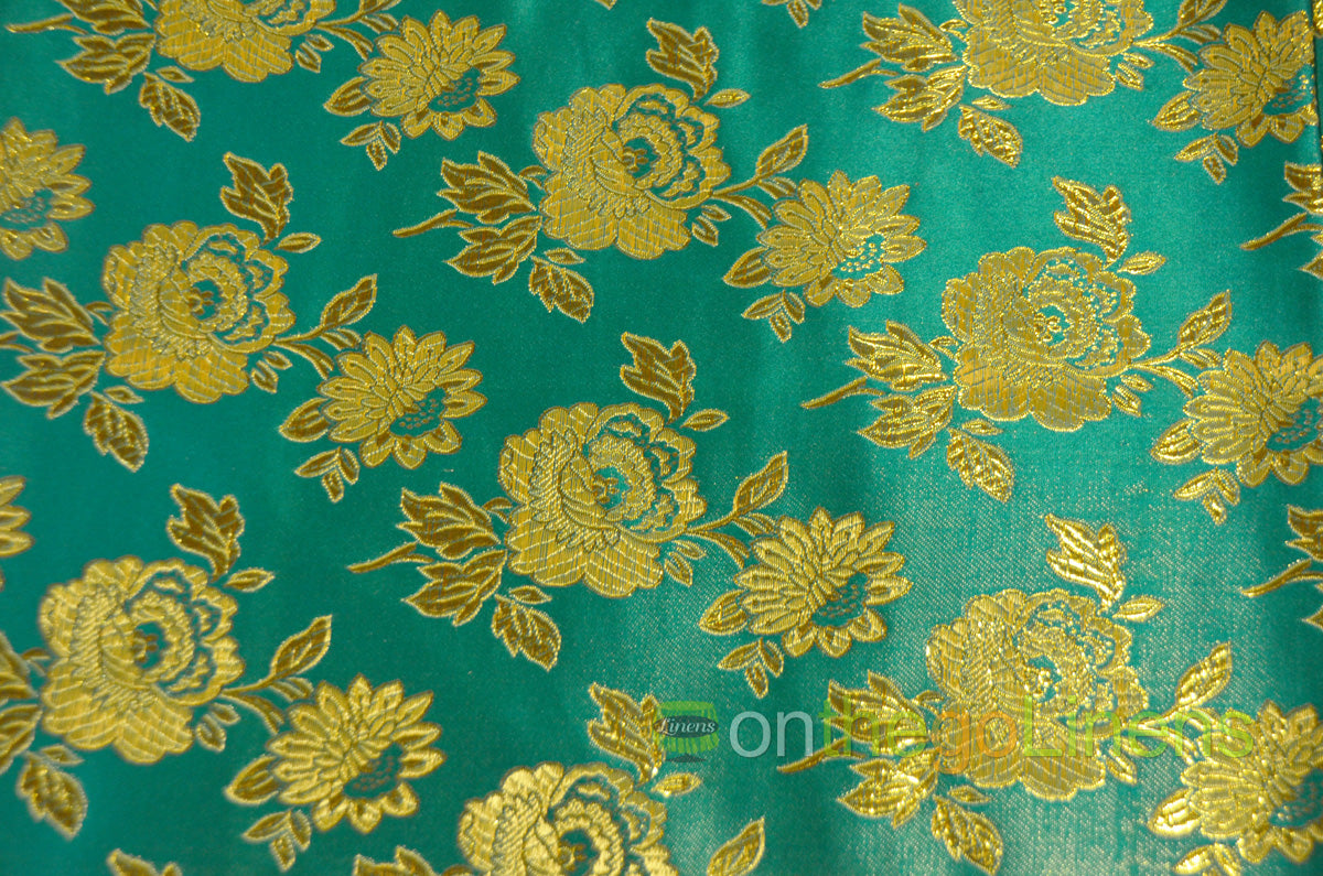 Chinese Brocade Flower Fabric by the Yard | 56/57" Wide | Pattern B88 | Multiple Colors |