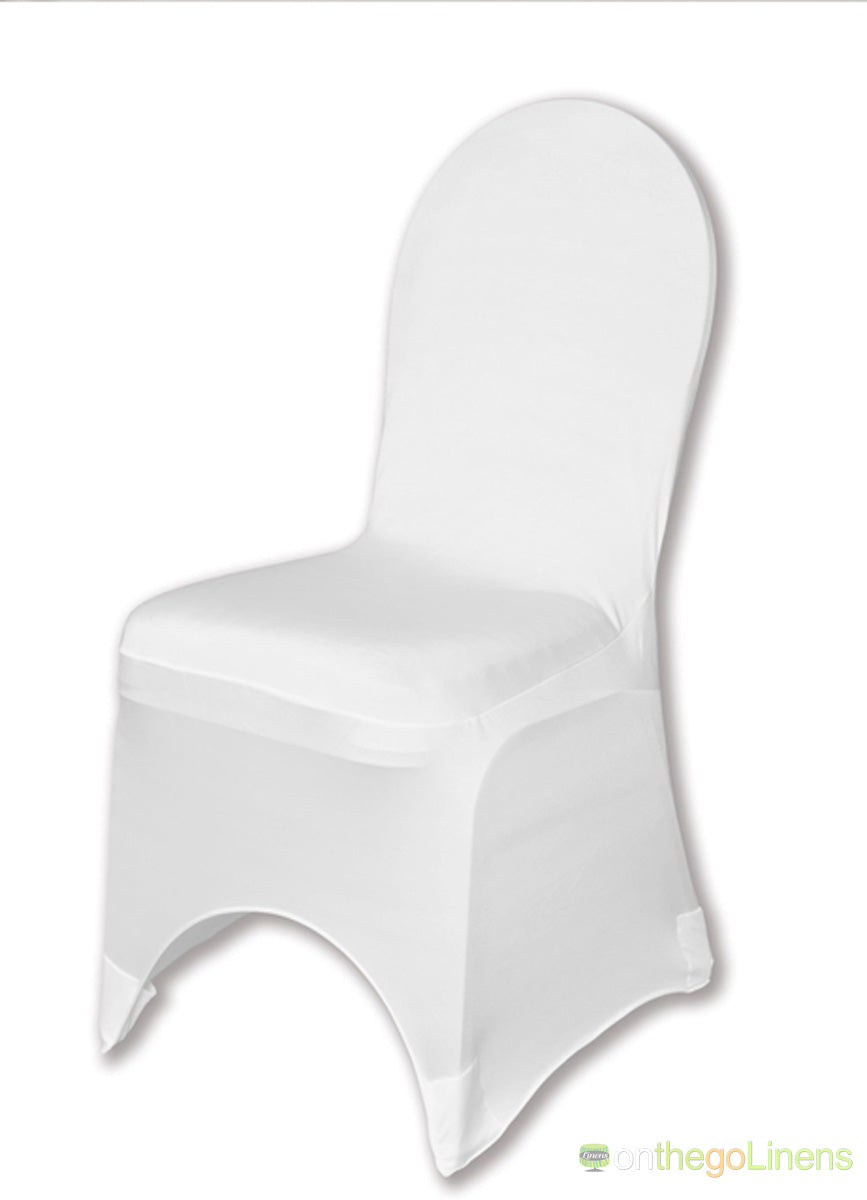 Spandex Chair Covers | White Ivory Champagne Gold Black | Strong Elastic Footing |