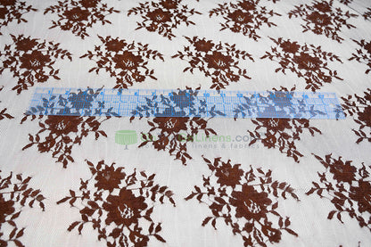 Chantilly Lace Fabric | Elegant Floral Lace | Lightweight & Sheer | Ideal for Bridal & Evening Wear