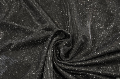 Spandex Glimmer Knit Fabric by the Yard | 56" Wide | Metallic Glitter Spandex Knit Fabric | 2 Way Stretch |