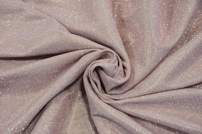 Spandex Glimmer Knit Fabric by the Yard | 56" Wide | Metallic Glitter Spandex Knit Fabric | 2 Way Stretch |