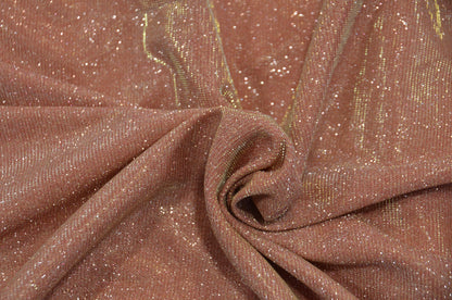 Spandex Glimmer Knit Fabric by the Yard | 56" Wide | Metallic Glitter Spandex Knit Fabric | 2 Way Stretch |
