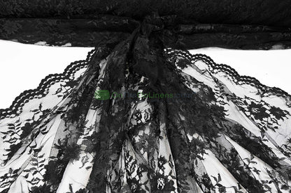 Chantilly Lace Fabric | Elegant Floral Lace | Lightweight & Sheer | Ideal for Bridal & Evening Wear