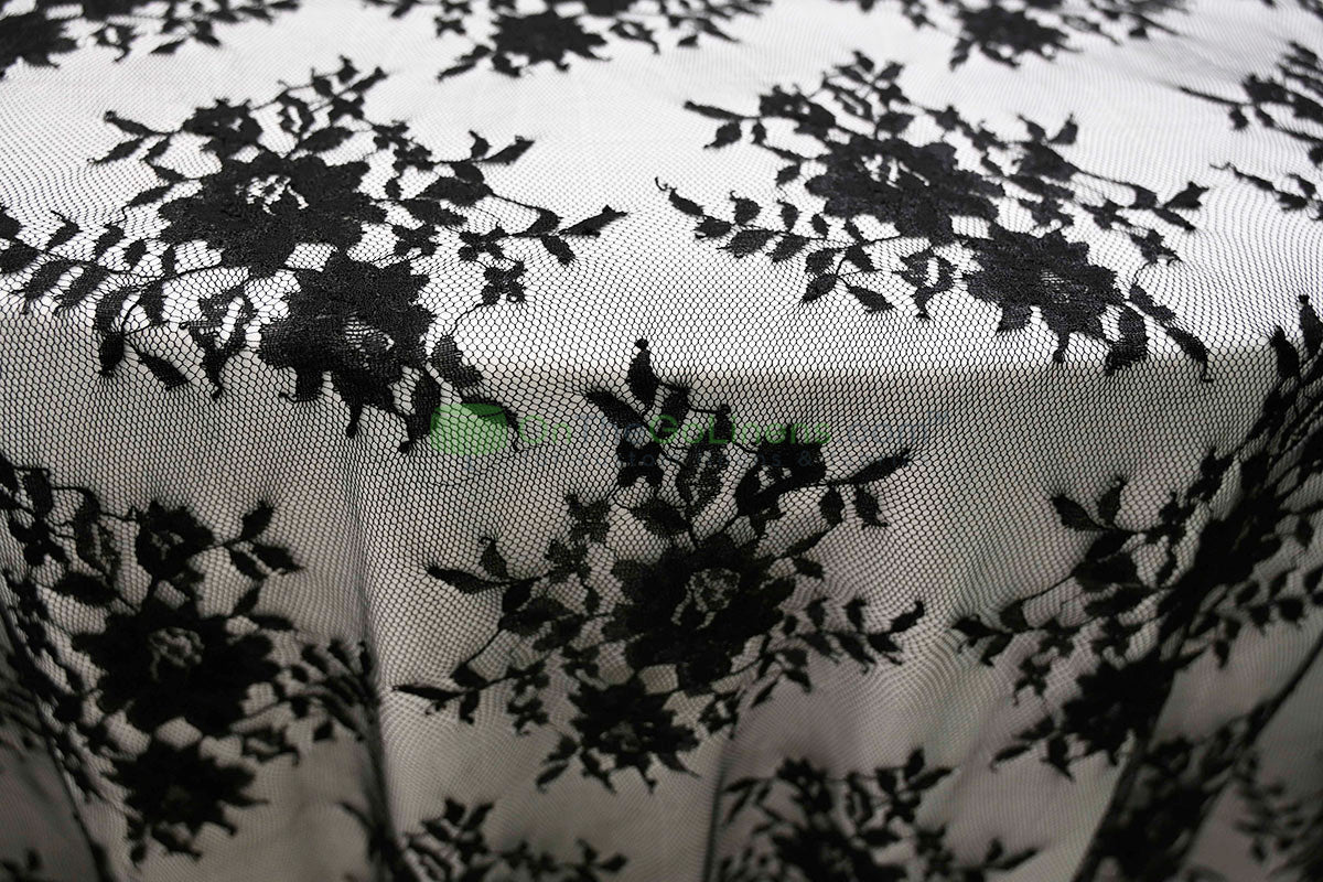 Chantilly Lace Fabric | Elegant Floral Lace | Lightweight & Sheer | Ideal for Bridal & Evening Wear