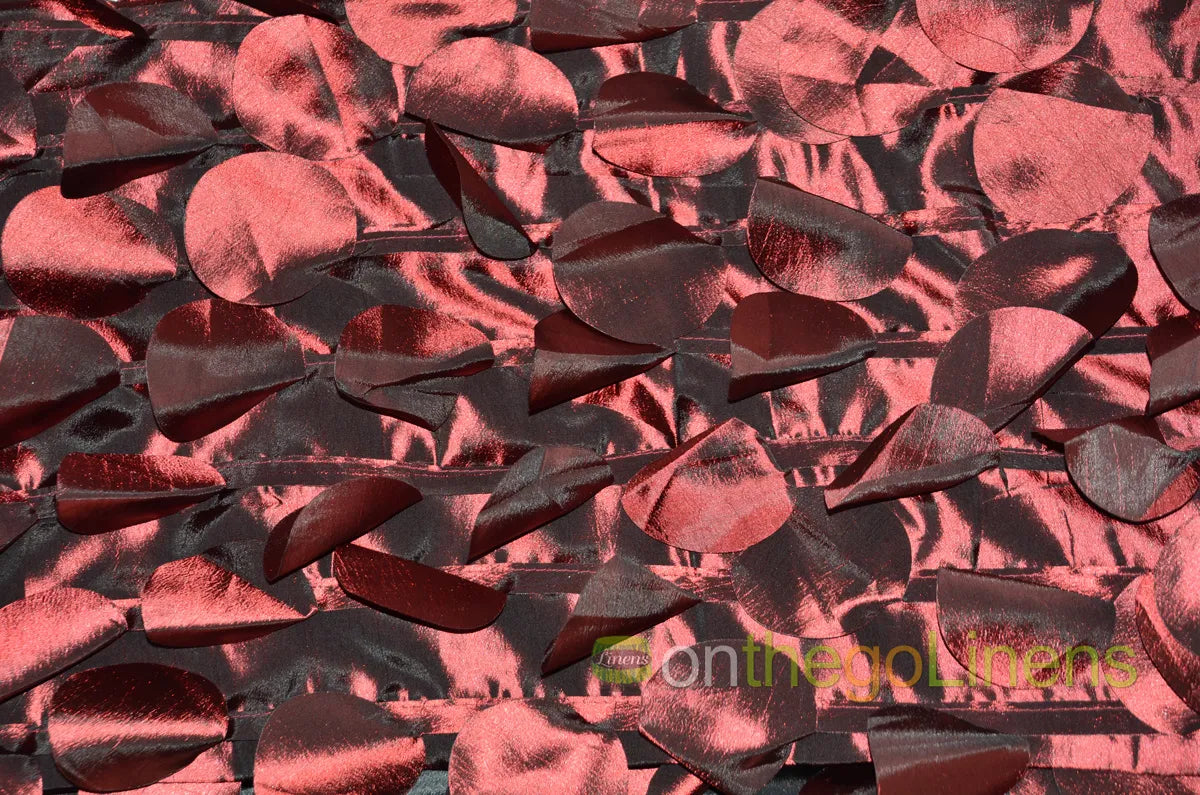 Burgundy Petal Taffeta
