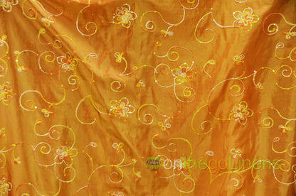 Aurora Taffeta Embroidery Fabrics | Flower Taffeta Embroidery with Sequins |