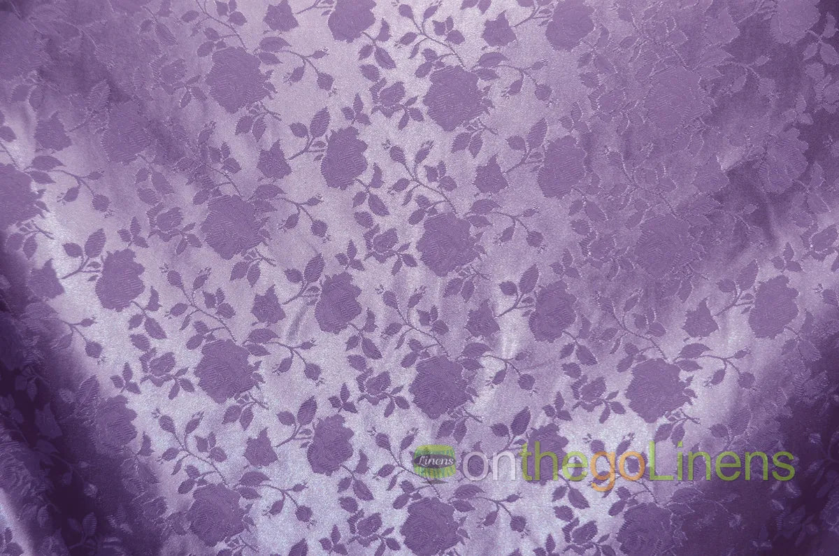 Floral Jacquard Satin Fabric by the Yard | Isabella Floral Jacquard | 60 Wide | Rose Jacquard Satin Fabric |