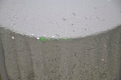 Payette Sequins Table Linens | Paillette Fish Scale Sequins Tablecloths | Multiple Colors |