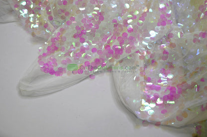 Payette Sequins Table Linens | Paillette Fish Scale Sequins Tablecloths | Multiple Colors |