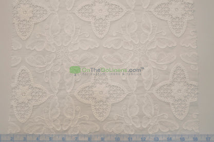 Butterfly Embroidery Cotton Fabric