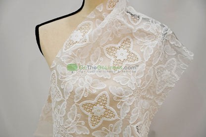 Butterfly Embroidery Cotton Fabric