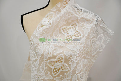 Butterfly Embroidery Cotton Fabric