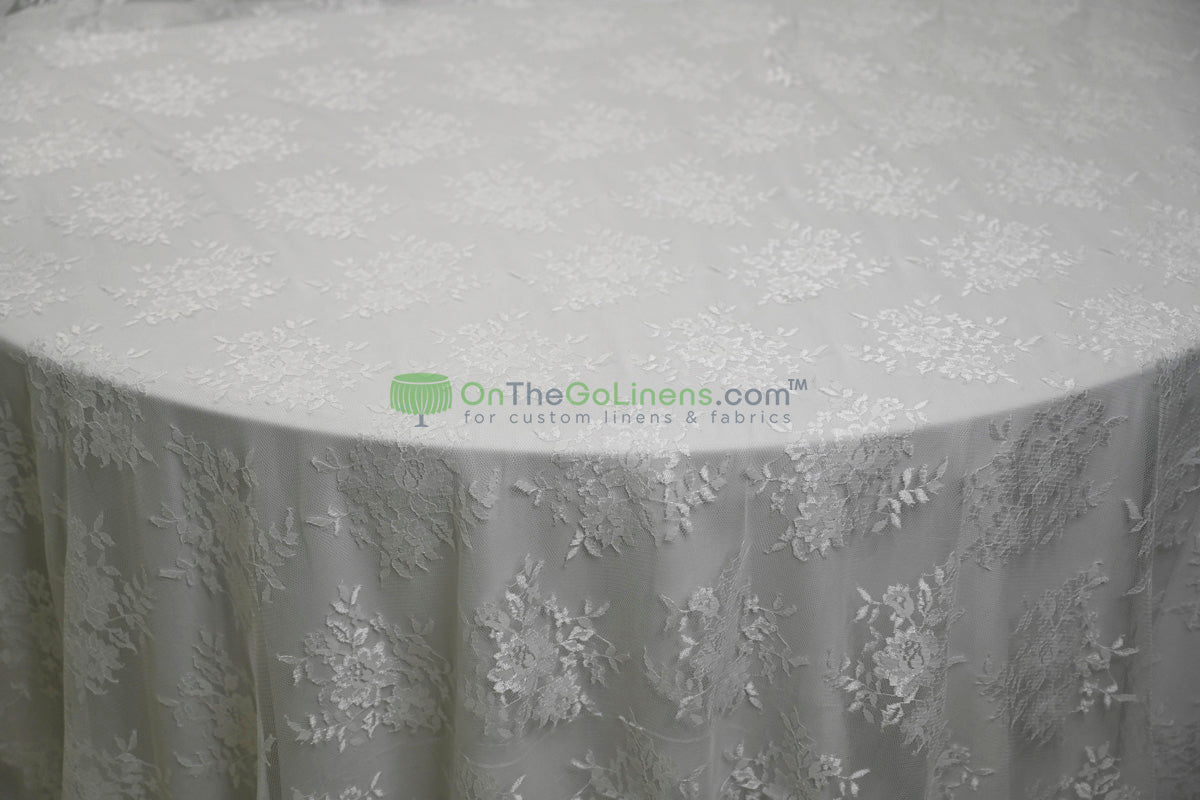 Chantilly Lace Fabric | Elegant Floral Lace | Lightweight & Sheer | Ideal for Bridal & Evening Wear