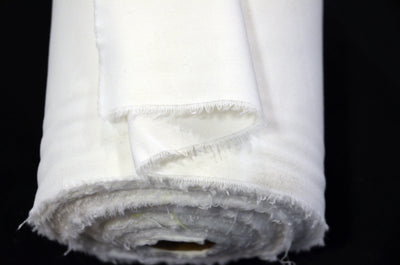 Fire Retardant Duvetyn Fabric by the Yard & Wholesale Bolt | 100% Cotton Commando Cloth | Stage Cover Fabric | White and Black |
