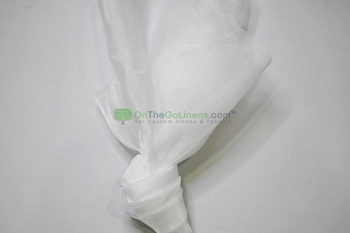 Japanese Crystal Organza Fabric | 100% Nylon | 45” Width | Sheer Luxury for Gowns & Décor