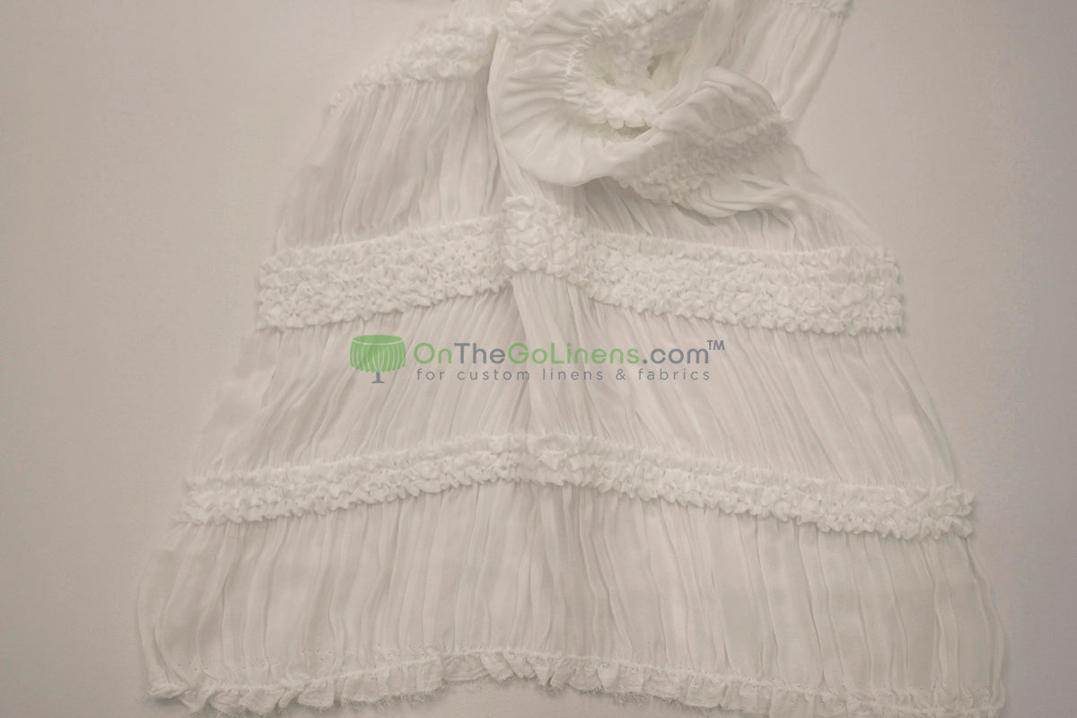 Pleated Ruffle Chiffon Fabric