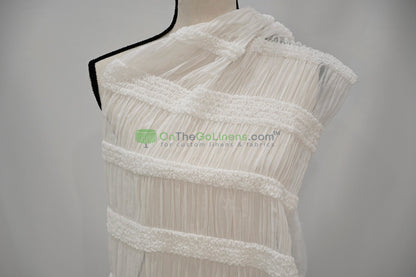 Pleated Ruffle Chiffon Fabric