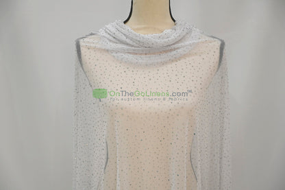 Rhinestone Stretch Power Mesh Fabric