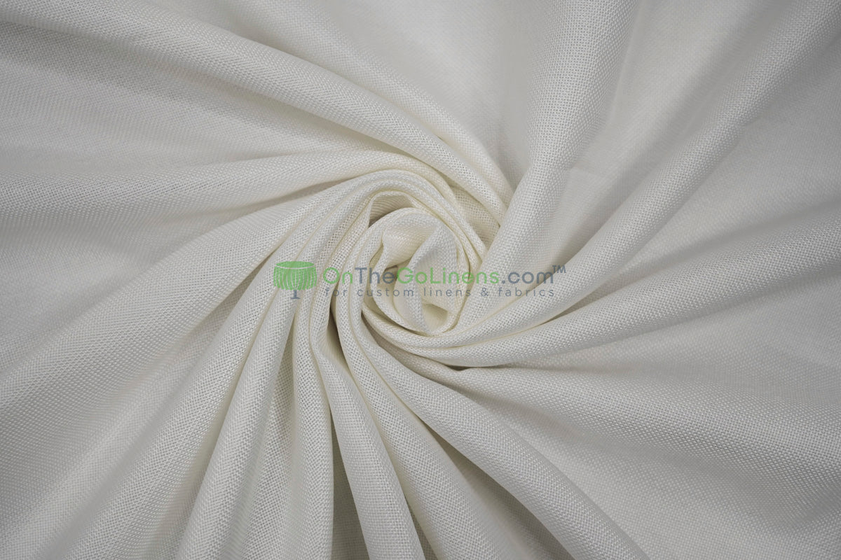 Vintage Linen Event Drapery Panels | Imitation Burlap Curtains | Washable 100% Polyester Burlap |