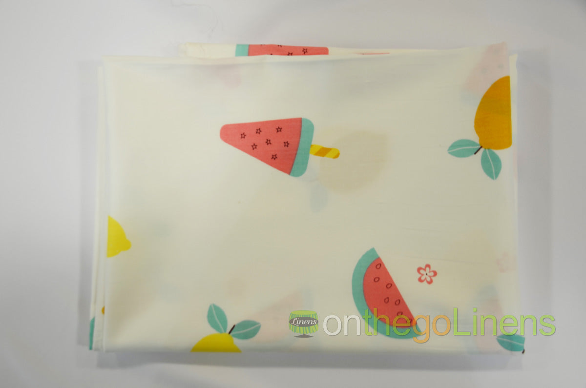 Yellow Lemon Watermelon Fruit Cotton Fabrics | 100% Cotton Print Fabrics | Two Colors |