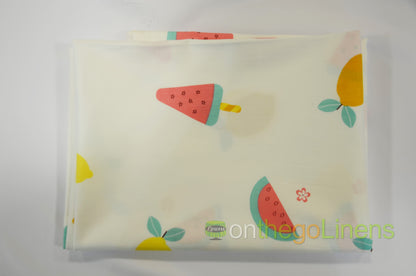 Yellow Lemon Watermelon Fruit Cotton Fabrics | 100% Cotton Print Fabrics | Two Colors |