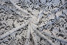 Guipure Lace Fabric by the Yard | Heavy Bridal Lace Fabric with Scallop Edges | 52" Wide | Multiple Colors |
