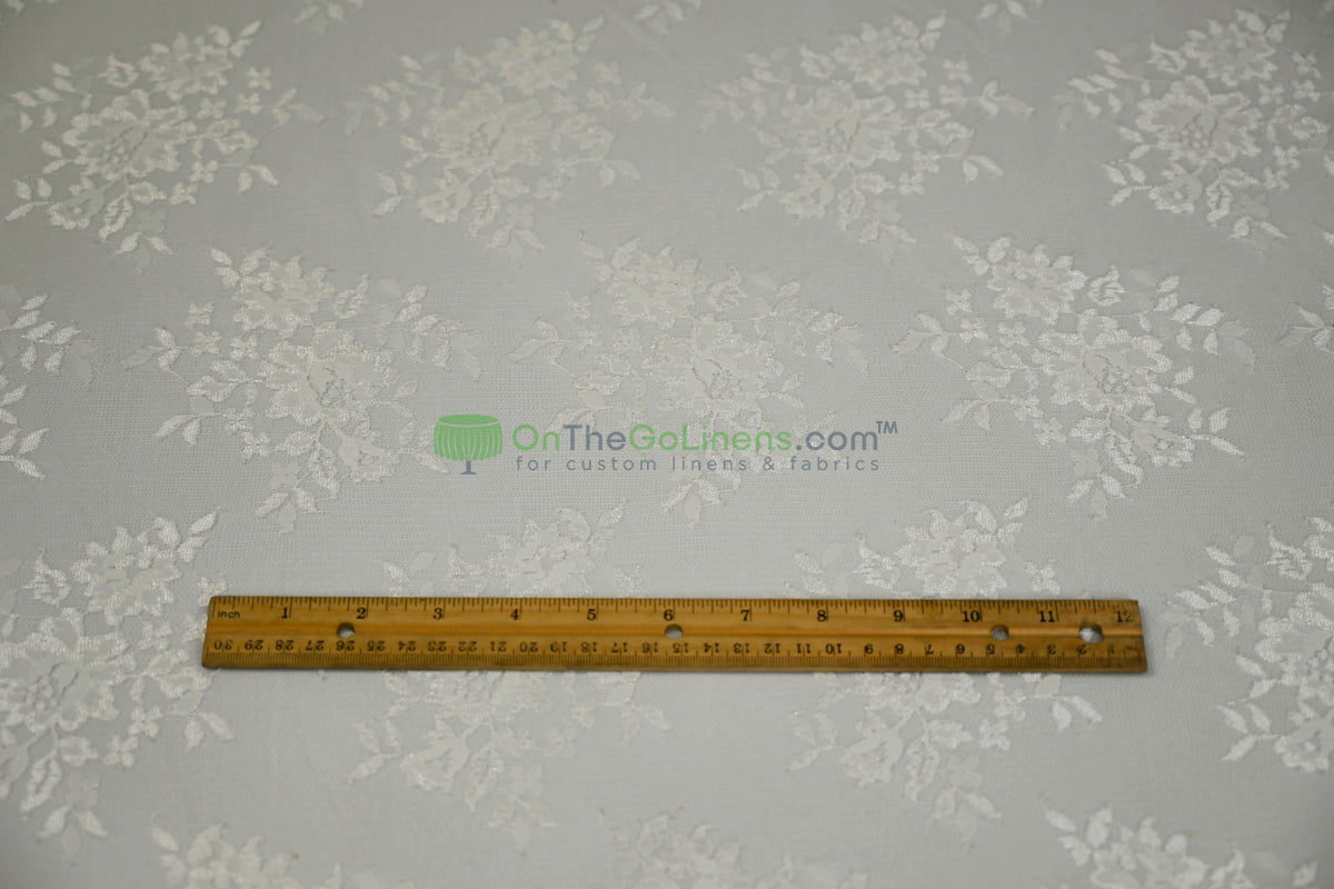 Chantilly Lace Fabric | Elegant Floral Lace | Lightweight & Sheer | Ideal for Bridal & Evening Wear