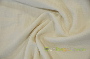 Double Layered Cotton Gauze Fabric by the Yard | 100% Cotton Muslin | 50" Wide |