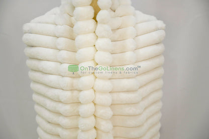 Striped Rabbit Fur Fabric by the Yard | Ultra-Soft Plush Faux Fur | 64/66” Wide | Available in Multiple Colors